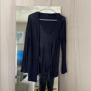 Long sleeve hooded cardigan